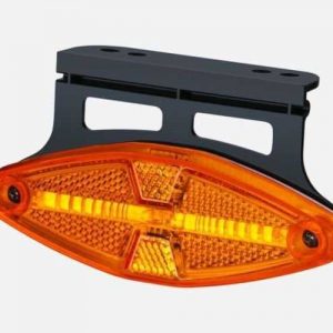 Lanterna Lateral LED Amarela R7 C/Suporte C/Fio