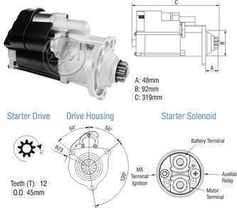 Motor Partida Scania 24V Serie P/R T 24V 12D 0001241001