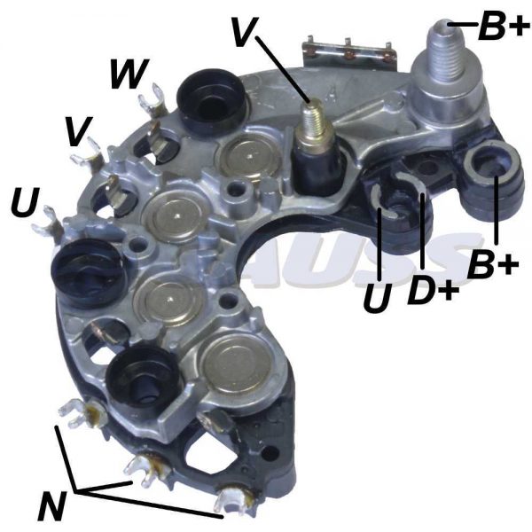 PLACA DIODO ALTERNADOR P/ S10 Frontier Blazer Meriva 100A