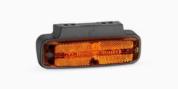 LANTERNA LATERAL LED BIVOLT COM RETRORREFLETOR E SUPORTE CONECTOR