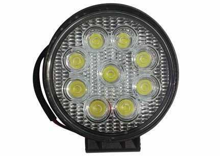 Farol Aux. LED 9 LEDs Branco Bivolt 27W Grosso