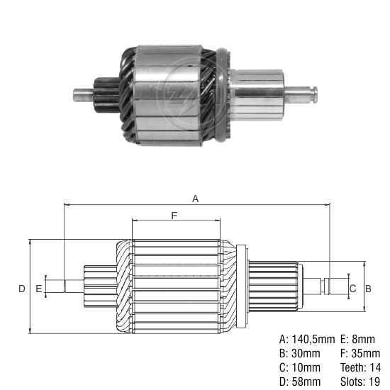 Induzido Iveco Citroen Peugeot 12V Bosch 0001223013