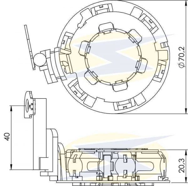 PORTA ESCOVA MOTOR PARTIDA P/ ARGO UNO MOBI 0001170421