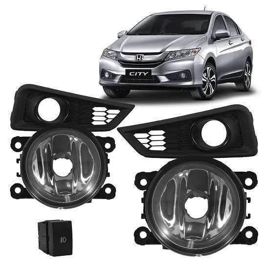 Kit Farol Aux. Honda City 2016 C/Interruptor Original