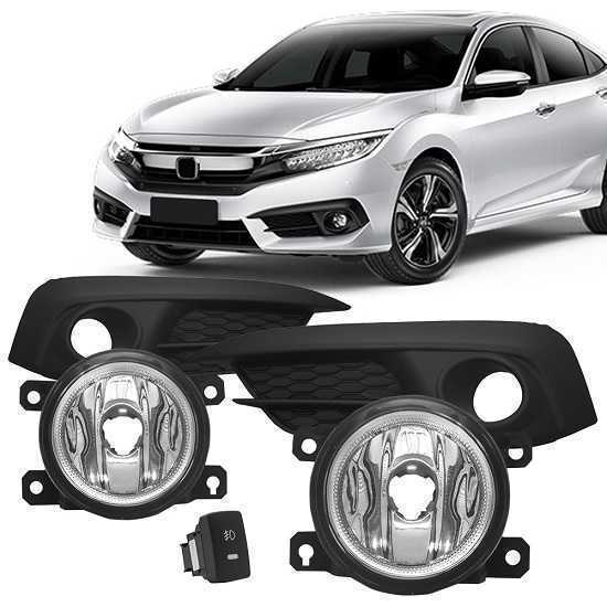 Kit Farol Aux. Honda Civic 2017 C/Interruptor Original