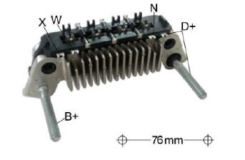 Placa Diodo Alternador Komatsu Maquinas E Tratores IK3369