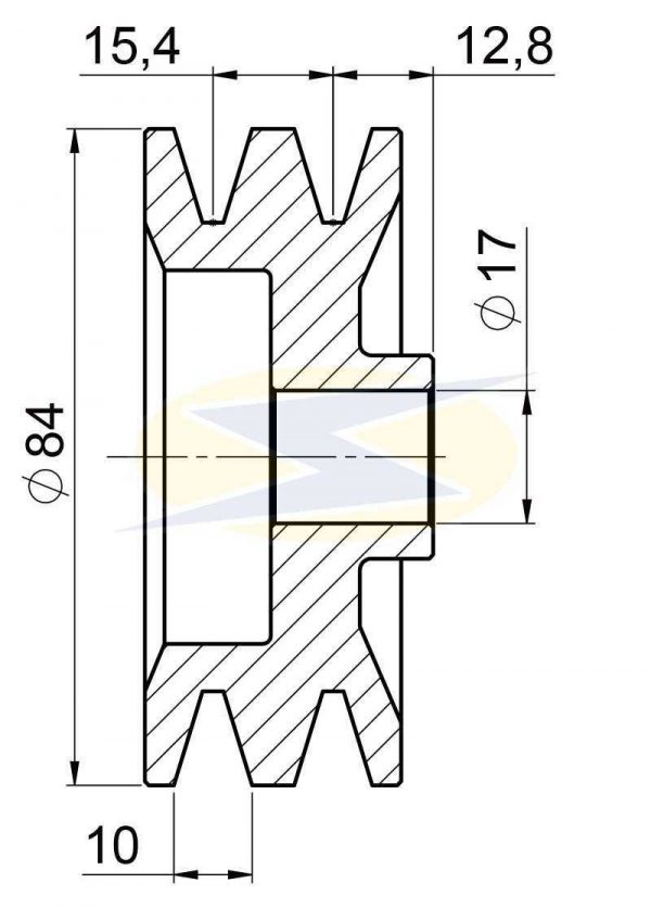 POLIA ALTERNADOR P/ MITSUBISHI L200/PAJERO 2 CANAIS