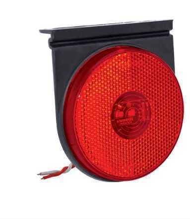 Lanterna Lateral LED Vermelha C/Suporte 85mm Fio 3 LEDs