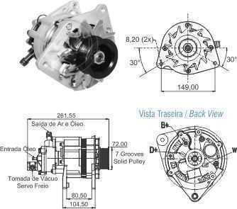 Alternador Ranger S10 Blazer Sprinter 2.5/2.8 85A 35214130