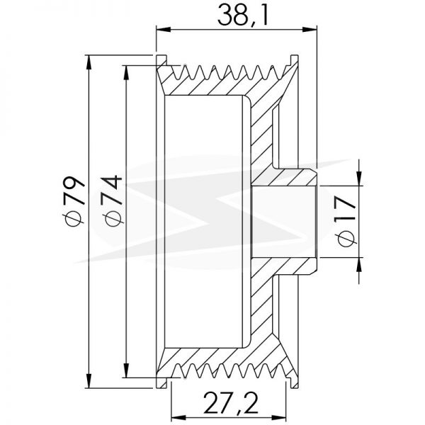 Polia Alter. Mitsubishi Volvo Vm 21/23/24 8 Canais 20498749