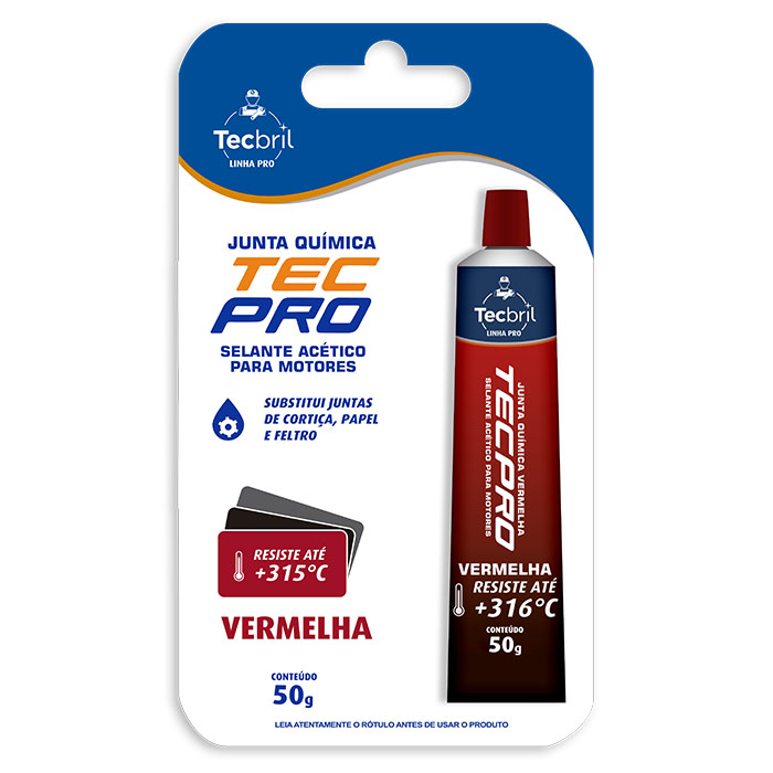 Silicone Acetico Alta Temperatura Vermelho 50G