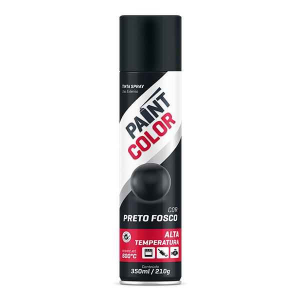 TINTA PAINTCOLOR 400ML ALTA TEMPERATURA PRETO FOSCO