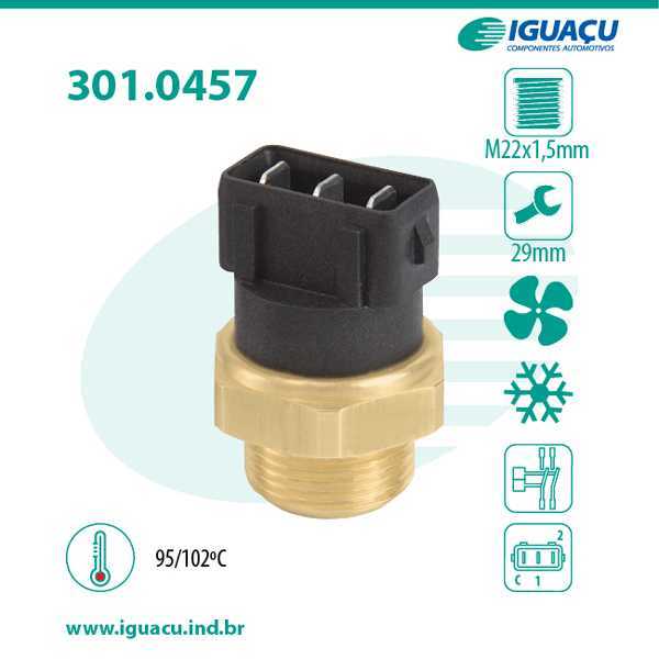 SENSOR RADIADOR VW/FORD GOL/PARATI C/AR 95/90G