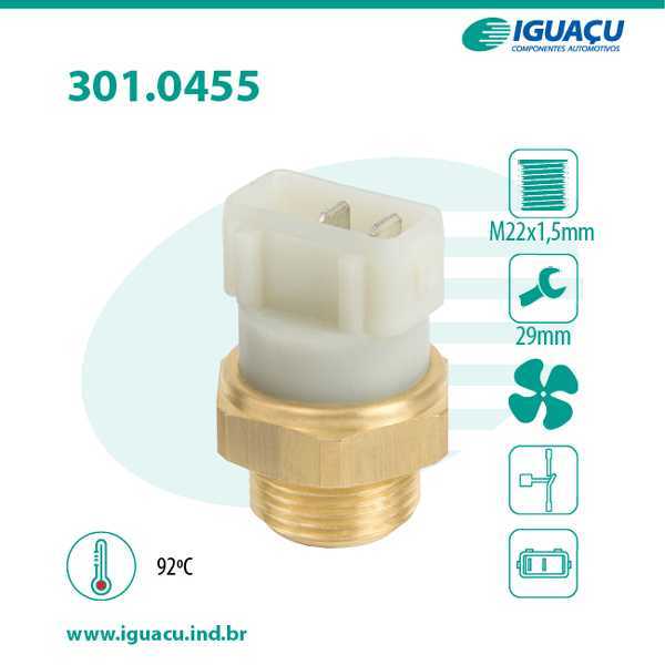 SENSOR RADIADOR VW/FORD GOL S/AR PLUG 92/81G