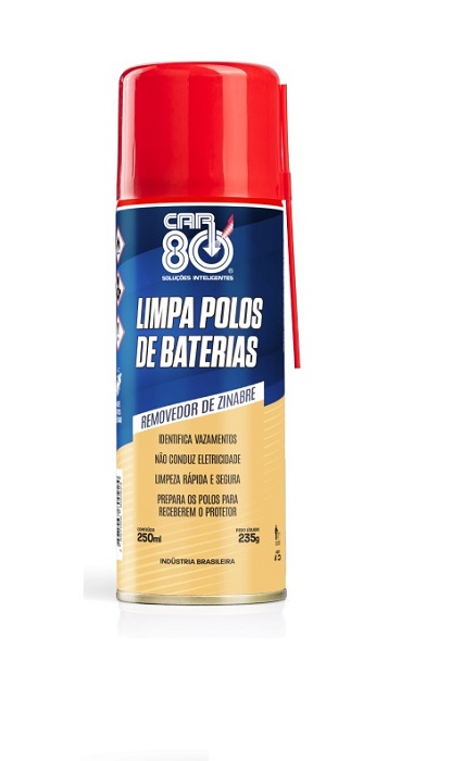 LIMPA POLOS DE BATERIAS REMOVEDOR DE ZINABRE 250ML 235G