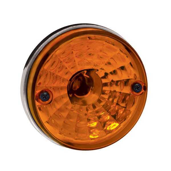 Lanterna Adapt. Lateral S/Suporte Metalizada Amarela