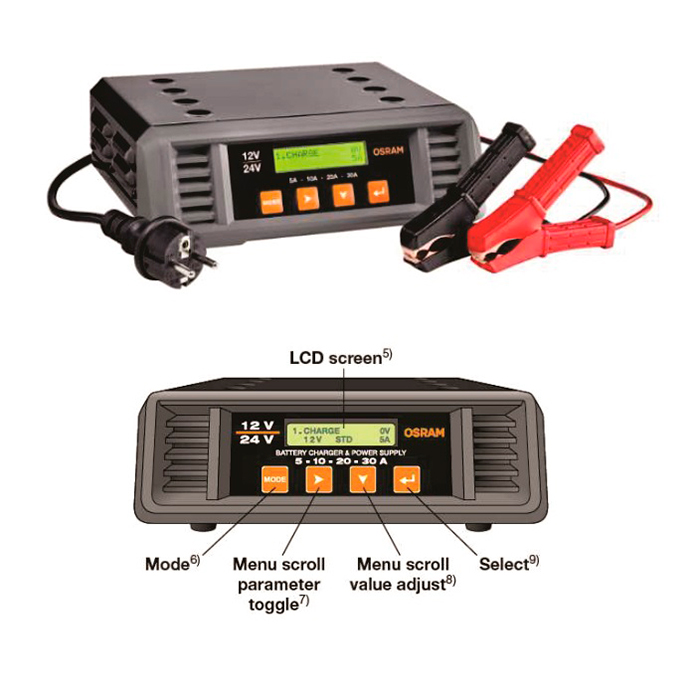 CARREGADOR BATERIA 30A 12V/24V