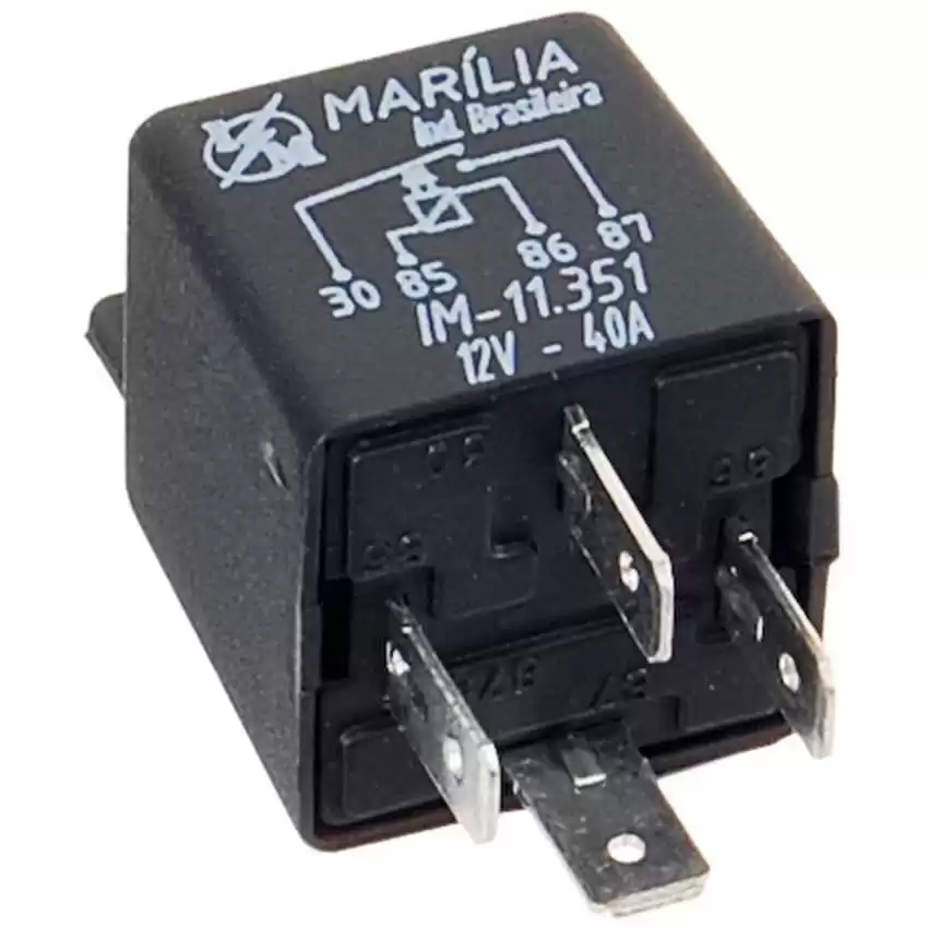 RELE AUXILIAR 12V 4 TERM. C/SUP. 40A