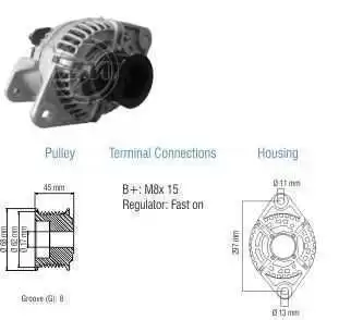 Alternador p/ Vlv Fh B12/B10 24V 80A Bosch 01182405