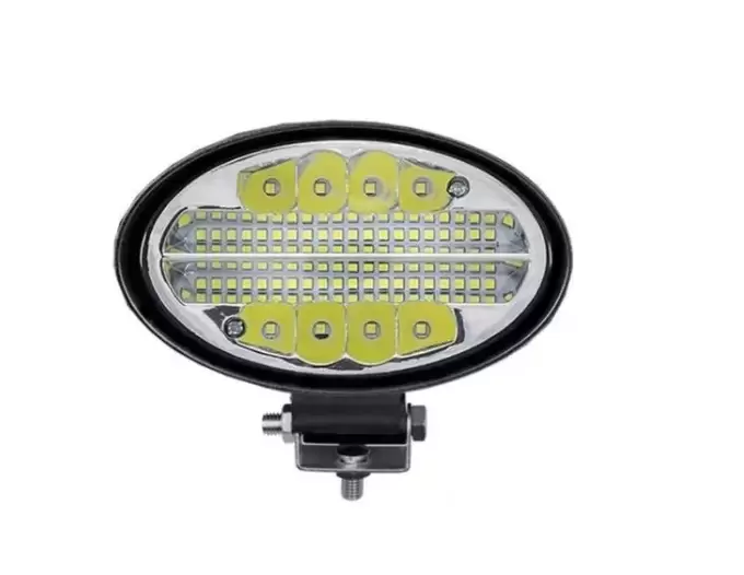 FAROL AUXILIAR 8 LEDS BRANCO BIVOLT 24W OVAL 12V-36V