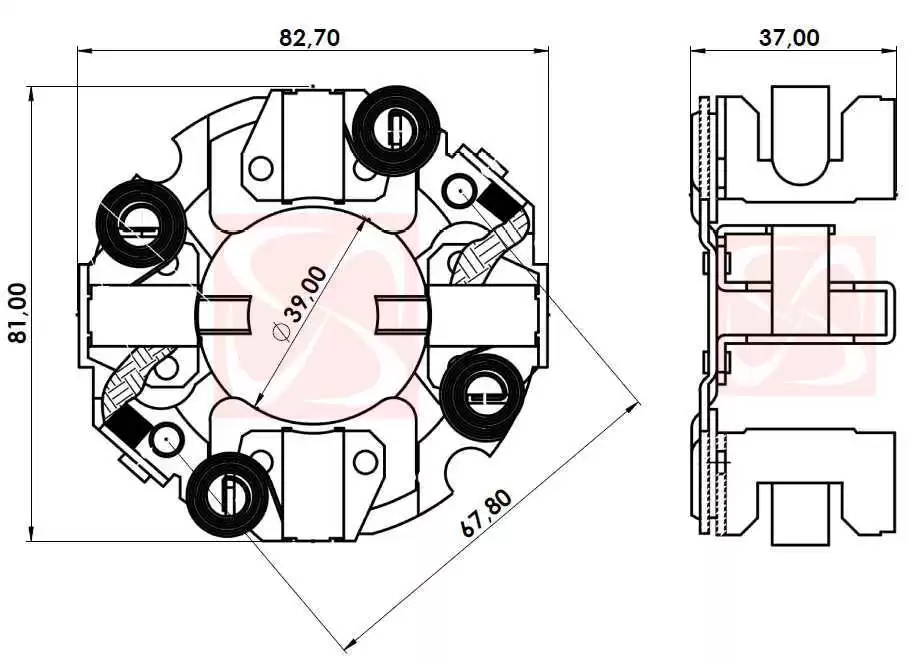 Porta Escova Motor Mitsubishi MBB Actros/Axor 24V 0011513914